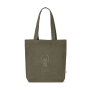 Shopping bag made of recycled cotton and polyester, grey, 280 g/m2
