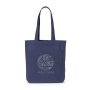 Shopping bag made of recycled cotton and polyester, blue, 280 g/m2