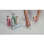 Recycled stainless steel water bottle with leak-proof lid