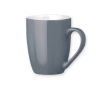 Modern ceramic coffee cup in colours, 370 ml colour grey