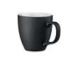 Mug with white interior, matte exterior, 460 ml colour black