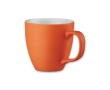 Mug with white interior, matte exterior, 460 ml colour orange
