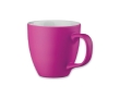 Mug with white interior, matte exterior, 460 ml colour pink