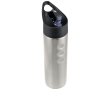 Sports steel bottle with spout and ergonomic design, 750 ml colour silver
