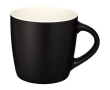 Black ceramic mug with coloured interior, 340 ml colour white