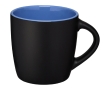Black ceramic mug with coloured interior, 340 ml colour blue