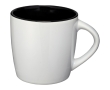 White ceramic mug with coloured interior, 340 ml colour black
