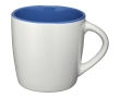 White ceramic mug with coloured interior, 340 ml colour blue