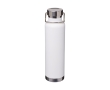 Thermal steel bottle with wide opening, 650 ml colour white