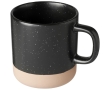 Ceramic mug with unglazed bottom, 360 ml colour black
