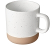 Ceramic mug with unglazed bottom, 360 ml colour white