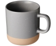 Ceramic mug with unglazed bottom, 360 ml colour grey