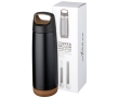 Thermal steel bottle with cork base, 600 ml colour black