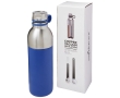 Elegant bicolor steel bottle, 590 ml colour blue