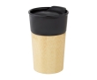 Porcelain travel mug with bamboo exterior, 320 ml colour black