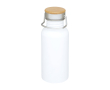 Single-wall stainless steel bottle, bamboo lid, 550ml colour white