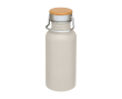 Single-wall stainless steel bottle, bamboo lid, 550ml colour sand