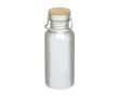Single-wall stainless steel bottle, bamboo lid, 550ml colour silver