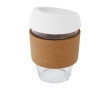 Glass cup with cork grip, 360 ml colour white