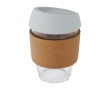 Glass cup with cork grip, 360 ml colour grey