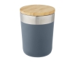 Stainless steel thermal mug with organic bamboo lid, 300 ml colour petrol blue