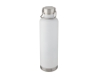 Large thermal sports bottle with metallic stripe, 1 L colour white