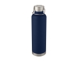 Large thermal sports bottle with metallic stripe, 1 L colour dark blue
