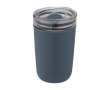 Borosilicate glass cup with recycled plastic, 420 ml colour petrol blue