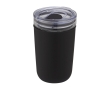 Borosilicate glass cup with recycled plastic, 420 ml colour black