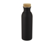 Steel bottle with bamboo lid and elegant design, 650 ml colour black