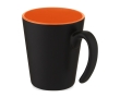 Two-tone ceramic mug with original handle, 360 ml colour orange