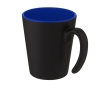 Two-tone ceramic mug with original handle, 360 ml colour blue