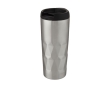 Colourful geometric thermal cup, leak-proof steel 450 ml colour silver