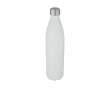 Large thermal stainless steel bottle with logo, 1 L colour white