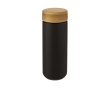 Ceramic cup with bamboo screw lid, spill-proof, 300 ml colour black