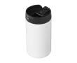 Recycled stainless steel thermal mug with swivel lid, 300 ml colour white
