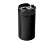 Recycled stainless steel thermal mug with swivel lid, 300 ml colour black
