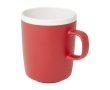 Ceramic mug with matte exterior and white interior, 350 ml colour red