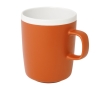 Ceramic mug with matte exterior and white interior, 350 ml colour orange