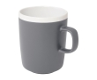 Ceramic mug with matte exterior and white interior, 350 ml colour grey
