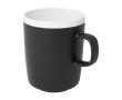 Ceramic mug with matte exterior and white interior, 350 ml colour black