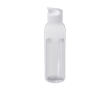 Transparent recycled plastic bottle with handle on the lid, 650 ml colour white
