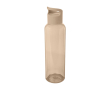 Transparent recycled plastic bottle with handle on the lid, 650 ml colour ivory