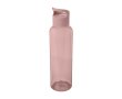 Transparent recycled plastic bottle with handle on the lid, 650 ml colour pastel pink