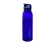 Transparent recycled plastic bottle with handle on the lid, 650 ml colour blue