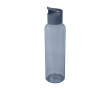 Transparent recycled plastic bottle with handle on the lid, 650 ml colour cyan blue