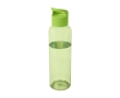 Transparent recycled plastic bottle with handle on the lid, 650 ml colour green