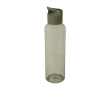 Transparent recycled plastic bottle with handle on the lid, 650 ml colour dark green