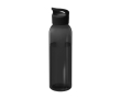 Transparent recycled plastic bottle with handle on the lid, 650 ml colour black