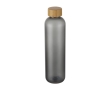 Transparent recycled plastic bottle with bamboo lid, 1 L colour transparent grey